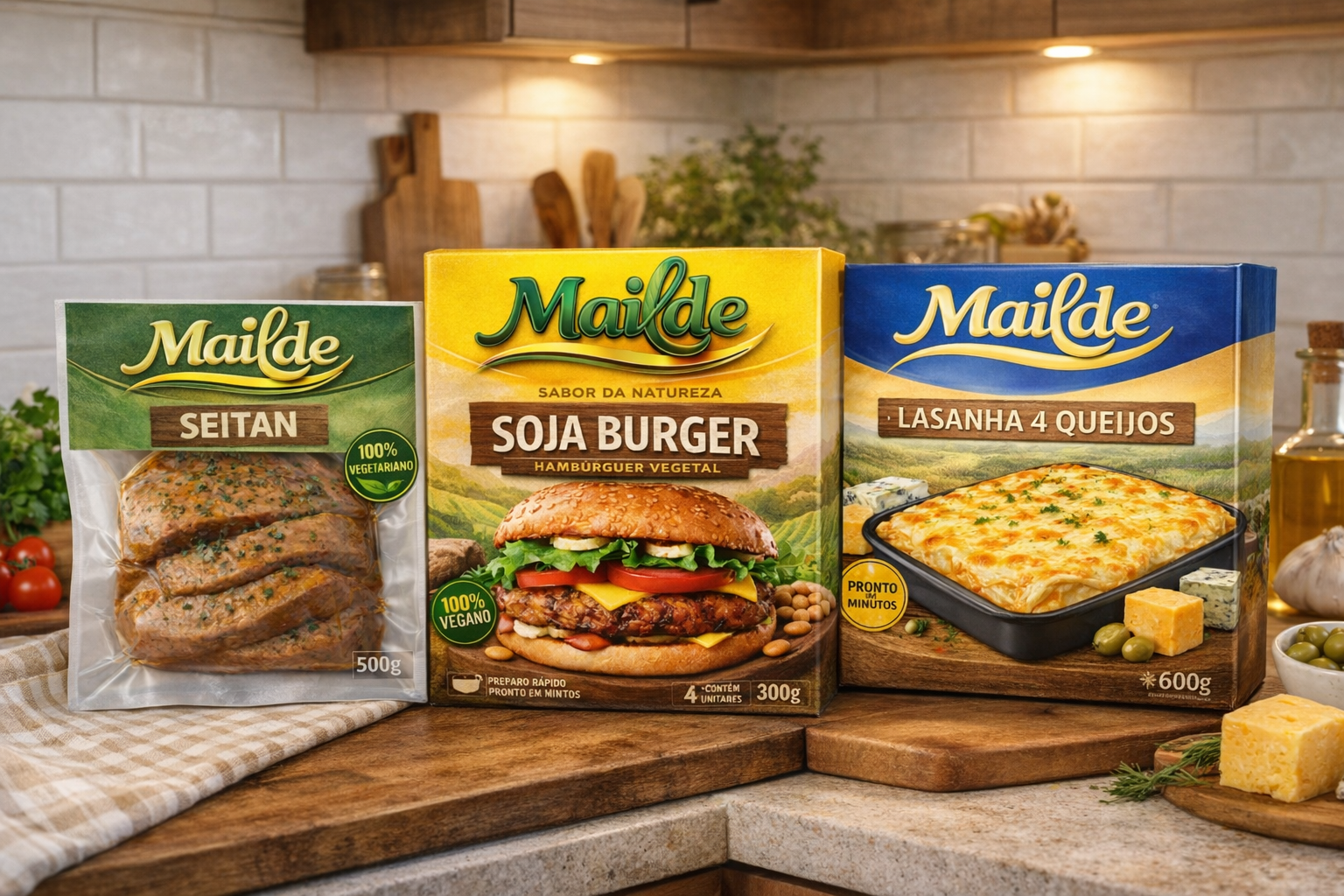 Equipe Mailde preparando alimentos